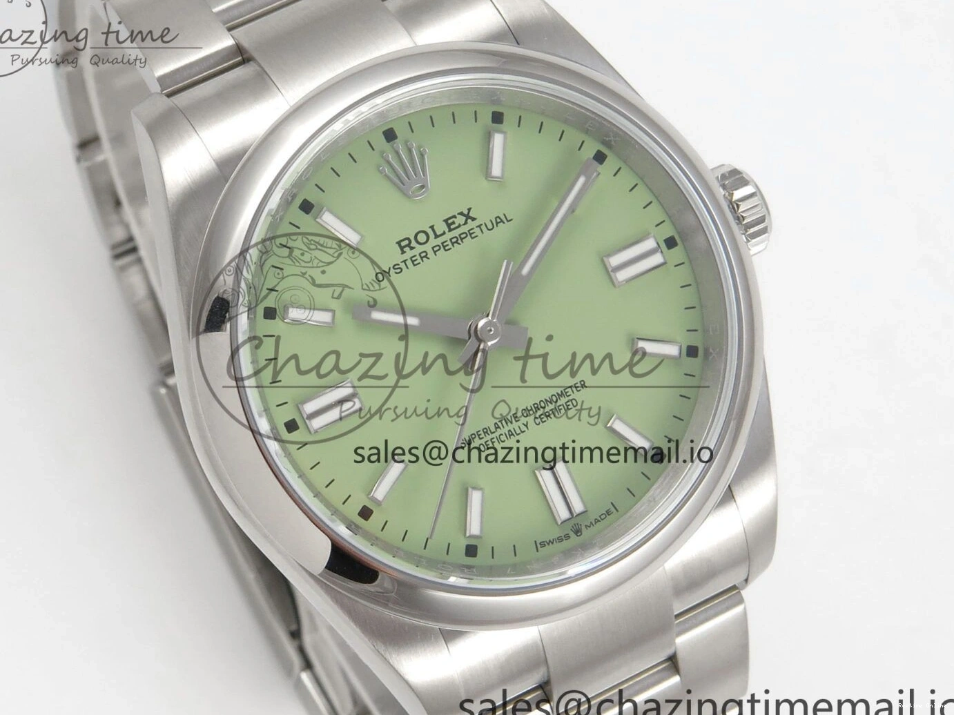 0505 2025 Oyster Perpetual 126000 36mm KRF 1:1 Best Edition 904L Steel Pistachio Green Dial VR WrinkleFree 127
